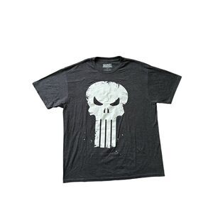 Official‎ Marvel Comics Punisher Skull Logo Men's T Shirt Gray Size Large